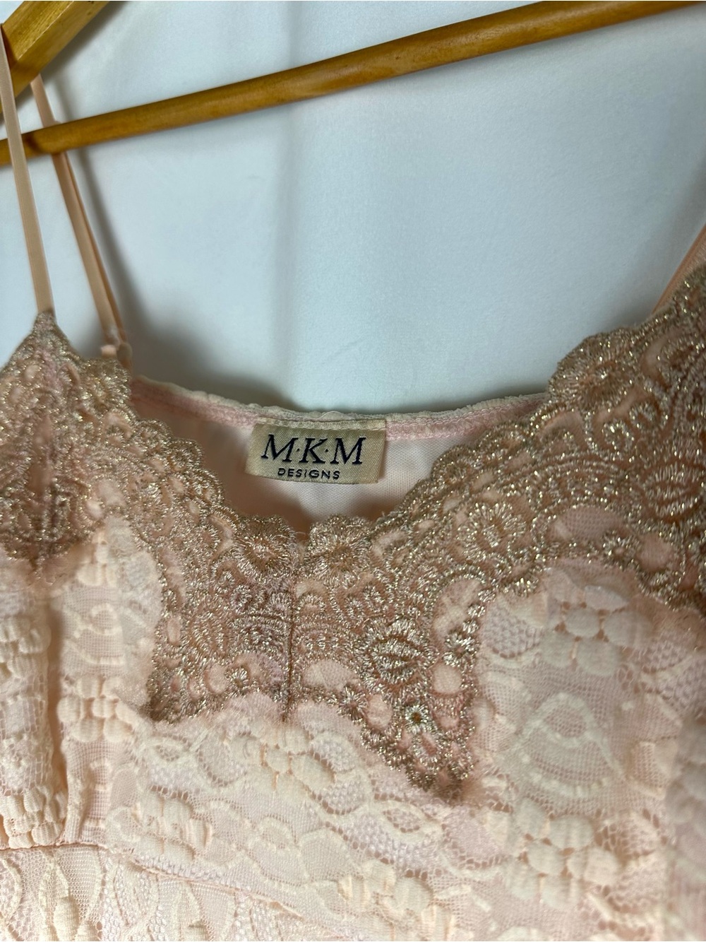 Vintage MKM Designs Lace Cami Top Cream Gold Fairycore XS/S - Picture 14 of 16